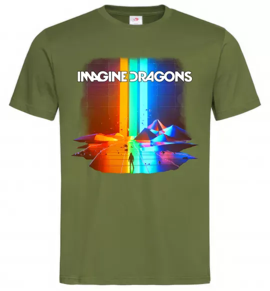 Мужская футболка Imagine Dragons Оливковый фото
