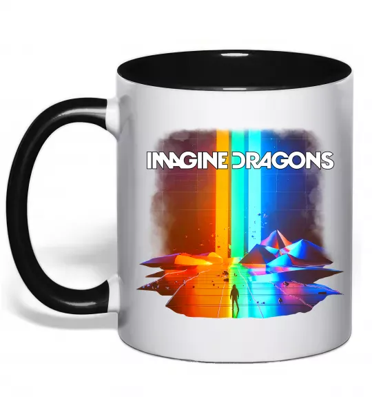 Чашка с цветной ручкой Imagine Dragons Черный фото