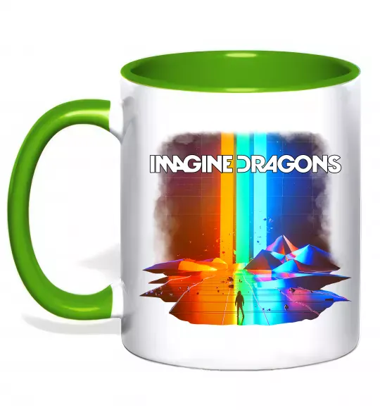 Чашка с цветной ручкой Imagine Dragons Зеленый фото