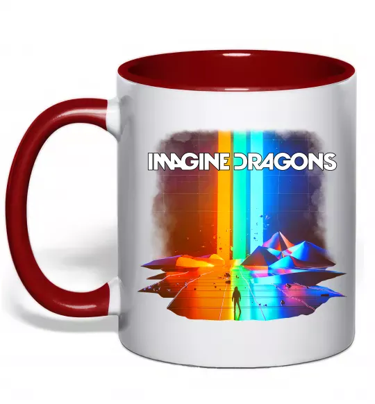 Чашка с цветной ручкой Imagine Dragons Красный фото