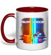 Чашка с цветной ручкой Imagine Dragons Красный фото