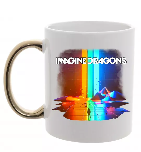 Чашка с цветной ручкой Imagine Dragons Золото фото
