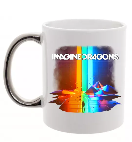 Чашка с цветной ручкой Imagine Dragons Серебро фото