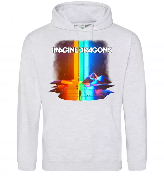 Мужская толстовка (худи) Imagine Dragons Серый меланж фото