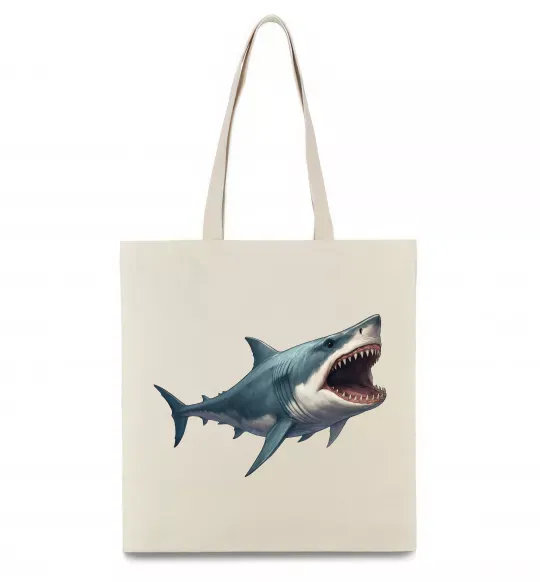 Эко-сумка Велика акула Бежевый фото