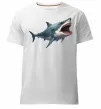 Мужская премиум футболка Велика акула Белый фото