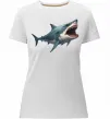 Жіноча преміум футболка Велика акула Білий фото