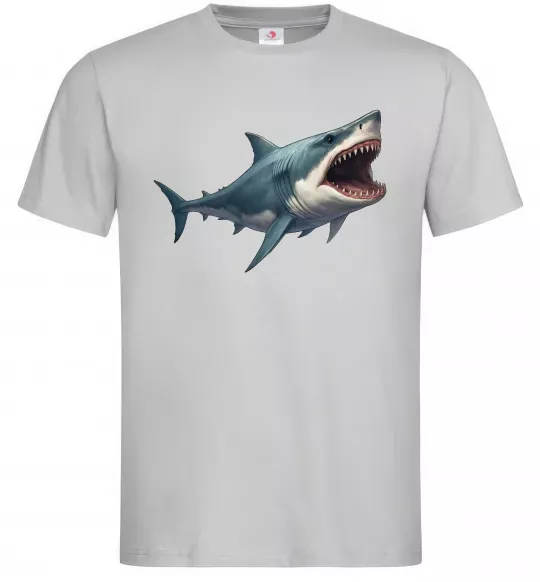 Мужская футболка Велика акула Серый фото