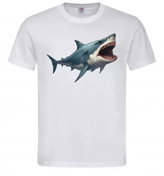 Мужская футболка Велика акула Белый фото