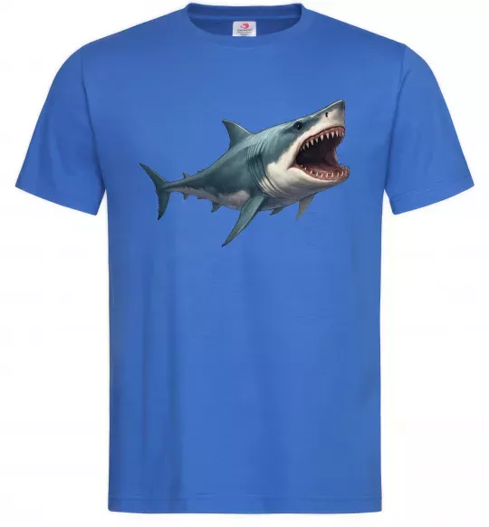 Мужская футболка Велика акула Ярко-синий фото