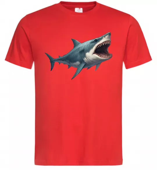 Мужская футболка Велика акула Красный фото