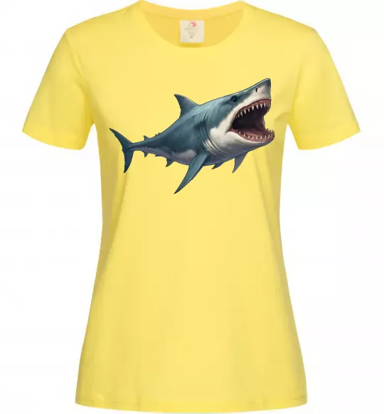 Жіноча футболка Велика акула Лимонний фото