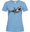 Жіноча футболка Велика акула Блакитний фото