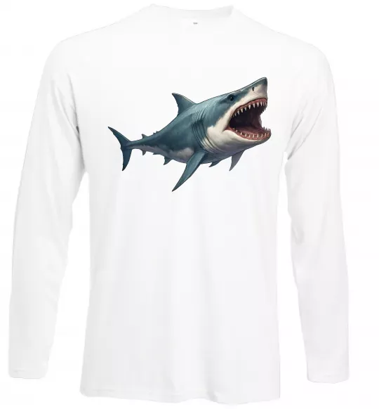 Лонгслив Велика акула Белый фото