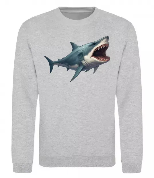 Свитшот Велика акула Серый меланж фото