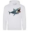 Чоловіча толстовка (худі) Велика акула Сірий меланж фото