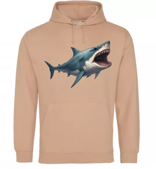 Чоловіча толстовка (худі) Велика акула Пісочний фото