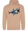 Жіноча толстовка (худі) Велика акула Пісочний фото