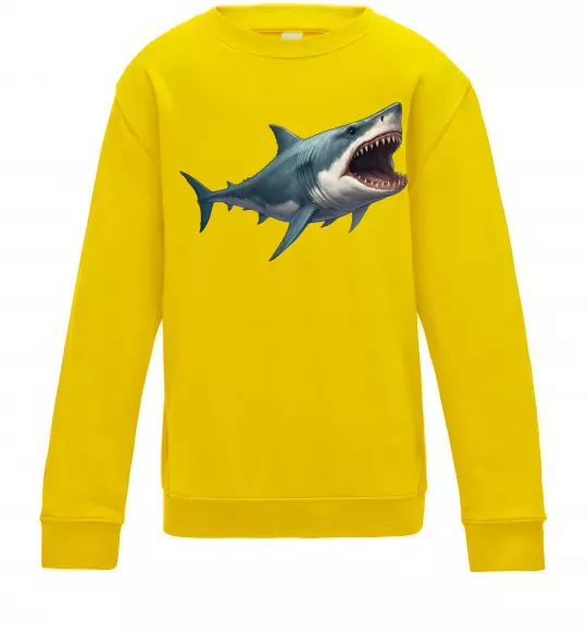 Дитячий світшот Велика акула Сонячно жовтий фото