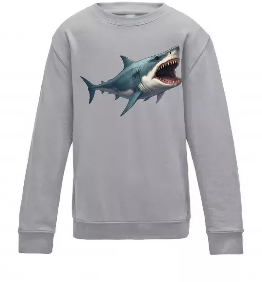Дитячий світшот Велика акула Сірий меланж фото