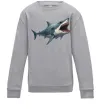 Дитячий світшот Велика акула Сірий меланж Дитячий світшот Велика акула Сірий меланж фото
