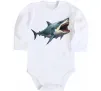 Дитячий бодік Велика акула Білий фото