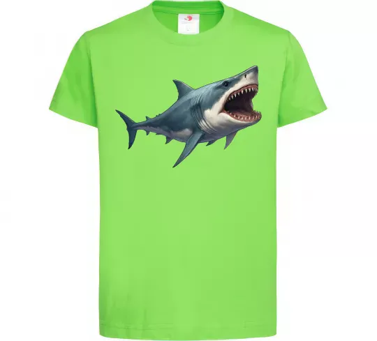 Детская футболка Велика акула Лаймовый фото