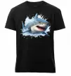 Мужская премиум футболка Акула на хвилі Черный фото