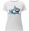 Жіноча преміум футболка Акула на хвилі Білий фото