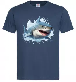 Мужская футболка Акула на хвилі Темно-синий фото