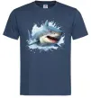 Мужская футболка Акула на хвилі Темно-синий фото