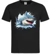 Мужская футболка Акула на хвилі Черный фото