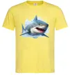 Мужская футболка Акула на хвилі Лимонный фото