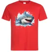 Мужская футболка Акула на хвилі Красный фото