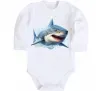 Дитячий бодік Акула на хвилі Білий фото