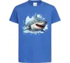 Дитяча футболка Акула на хвилі Яскраво-синій фото