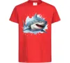 Дитяча футболка Акула на хвилі Червоний фото