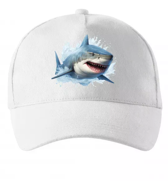 Кепка Акула на хвилі Белый фото