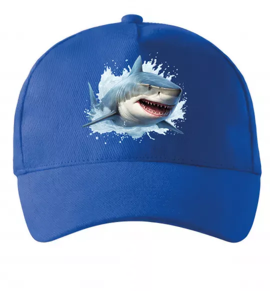 Кепка Акула на хвилі Ярко-синий фото