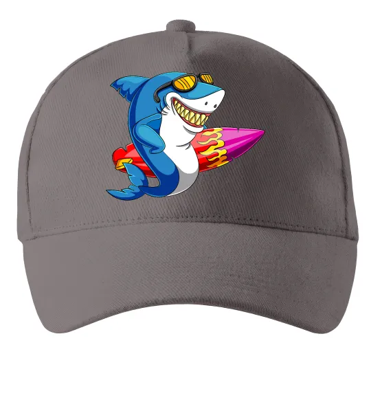 Кепка Акула з серфом Серый фото