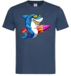 Мужская футболка Акула з серфом Темно-синий фото