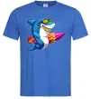 Мужская футболка Акула з серфом Ярко-синий фото