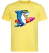 Мужская футболка Акула з серфом Лимонный фото