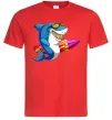 Мужская футболка Акула з серфом Красный фото