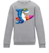Детский Свитшот Акула з серфом Серый меланж фото