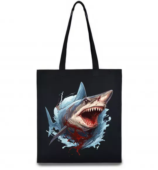 Эко-сумка Зла акула в крові Черный фото