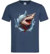 Мужская футболка Зла акула в крові Темно-синий фото
