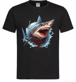 Мужская футболка Зла акула в крові Черный фото