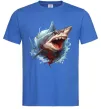 Мужская футболка Зла акула в крові Ярко-синий фото