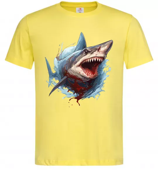 Мужская футболка Зла акула в крові Лимонный фото
